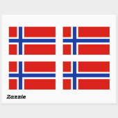 Sticker Rectangulaire Drapeau de Norway (Feuille)