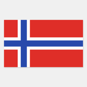 Sticker Rectangulaire Drapeau de Norway