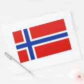 Sticker Rectangulaire Drapeau de Norway (Enveloppe)
