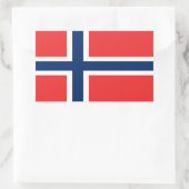 Sticker Rectangulaire Drapeau de Norway (Sac)