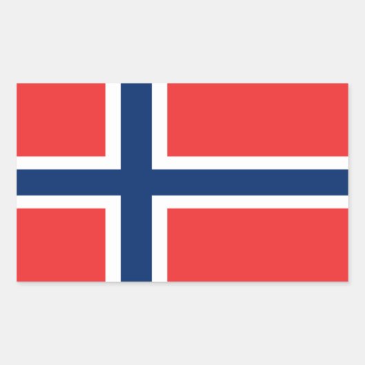 Sticker Rectangulaire Drapeau de Norway (Devant)