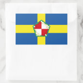 Sticker Rectangulaire Drapeau de Pembrokeshire (Sac)