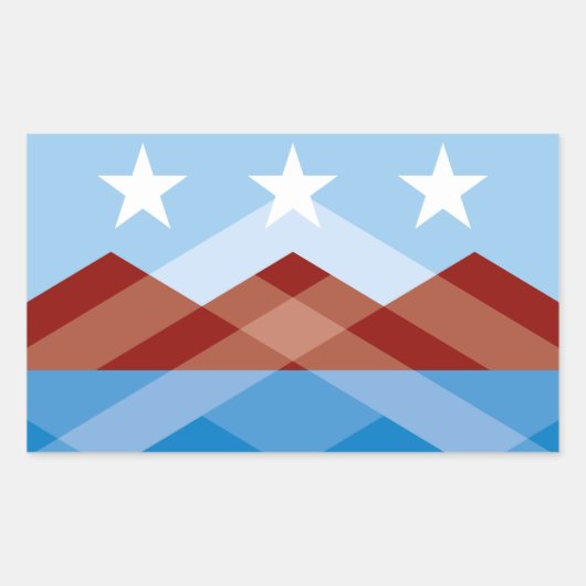 Sticker Rectangulaire Drapeau de Peoria, Arizona (Devant)