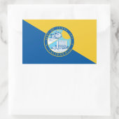 Sticker Rectangulaire Drapeau de Père Noël Ana, Californie (Sac)