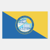 Sticker Rectangulaire Drapeau de Père Noël Ana, Californie (Devant)