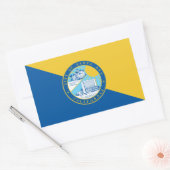 Sticker Rectangulaire Drapeau de Père Noël Ana, Californie (Enveloppe)