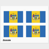 Sticker Rectangulaire Drapeau de Philadelphie, Pennsylvanie (Feuille)
