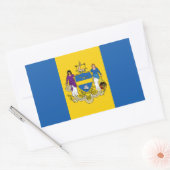 Sticker Rectangulaire Drapeau de Philadelphie, Pennsylvanie (Enveloppe)