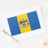 Sticker Rectangulaire Drapeau de Philadelphie, Pennsylvanie Sti rectangu (Enveloppe)