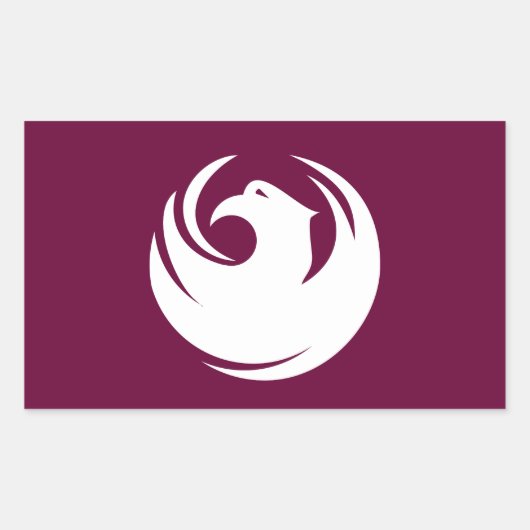 Sticker Rectangulaire Drapeau de Phoenix, Arizona (Devant)