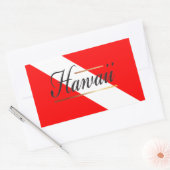 Sticker Rectangulaire Drapeau de plongée Hawaii (Enveloppe)