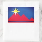 Sticker Rectangulaire Drapeau de Pocatello, Idaho (Sac)