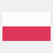 Sticker Rectangulaire Drapeau de Pologne (Devant)