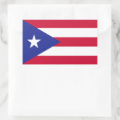 Sticker Rectangulaire Drapeau de Porto Rico (Sac)