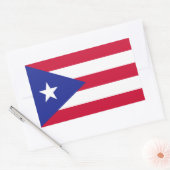 Sticker Rectangulaire Drapeau de Porto Rico (Enveloppe)