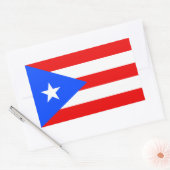 Sticker Rectangulaire Drapeau de Porto Rico (Enveloppe)