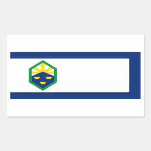 Sticker Rectangulaire Drapeau de QUATRE Colorado Springs