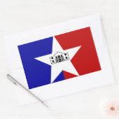 Sticker Rectangulaire Drapeau DE QUATRE San Antonio (Enveloppe)
