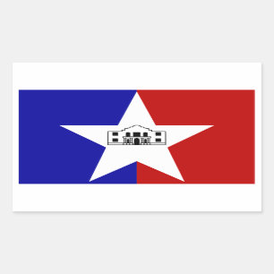 Sticker Rectangulaire Drapeau DE QUATRE San Antonio
