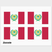 Sticker Rectangulaire Drapeau de Raleigh, Bâton rectangulaire de Carolin (Feuille)