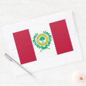Sticker Rectangulaire Drapeau de Raleigh, Bâton rectangulaire de Carolin (Enveloppe)