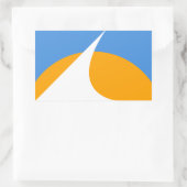 Sticker Rectangulaire Drapeau de Redding, Californie (Sac)