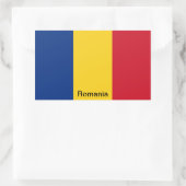Sticker Rectangulaire Drapeau de Roumanie (Sac)