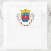 Sticker Rectangulaire Drapeau de Saint-Barthélemy (Sac)