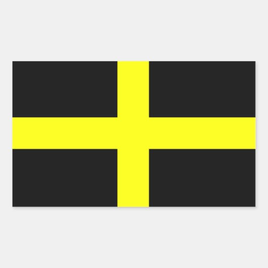 Sticker Rectangulaire Drapeau de Saint David (Devant)