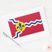 Sticker Rectangulaire Drapeau de Saint-Louis, Missouri (Enveloppe)