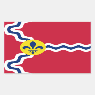 Sticker Rectangulaire Drapeau de Saint-Louis, Missouri