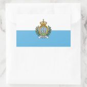 Sticker Rectangulaire Drapeau de Saint-Marin (Sac)