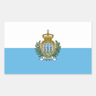Sticker Rectangulaire Drapeau de Saint-Marin