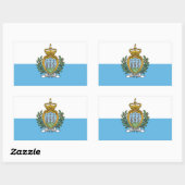 Sticker Rectangulaire Drapeau de Saint-Marin (Feuille)