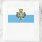 Sticker Rectangulaire Drapeau de Saint-Marin (Sac)