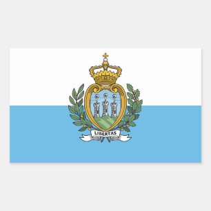 Sticker Rectangulaire Drapeau de Saint-Marin