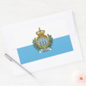 Sticker Rectangulaire Drapeau de Saint-Marin (Enveloppe)