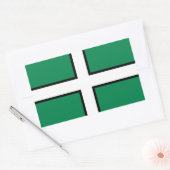 Sticker Rectangulaire Drapeau de Saint Petroc / Drapeau de Devon (Enveloppe)