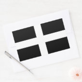 Sticker Rectangulaire Drapeau de Saint Piran / Drapeau de Cornouailles (Enveloppe)