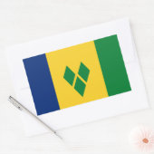 Sticker Rectangulaire Drapeau de Saint-Vincent (Enveloppe)