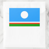 Sticker Rectangulaire Drapeau de Sakha (Sac)