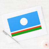 Sticker Rectangulaire Drapeau de Sakha (Enveloppe)
