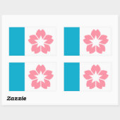 Sticker Rectangulaire Drapeau de Salem, Oregon (Feuille)