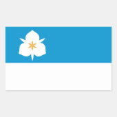 Sticker Rectangulaire Drapeau de Salt Lake City, Utah (Devant)