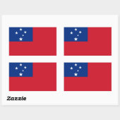 Sticker Rectangulaire Drapeau de Samoa (Feuille)