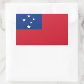 Sticker Rectangulaire Drapeau de Samoa (Sac)