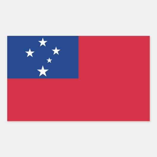 Sticker Rectangulaire Drapeau de Samoa (Devant)