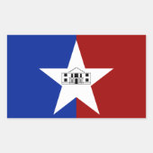 Sticker Rectangulaire Drapeau de San Antonio (Texas) (Devant)
