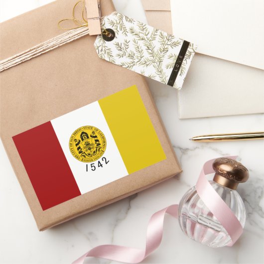 Sticker Rectangulaire Drapeau de San Diego (Californie) (Cadeaux)