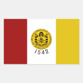 Sticker Rectangulaire Drapeau de San Diego (Californie) (Devant)